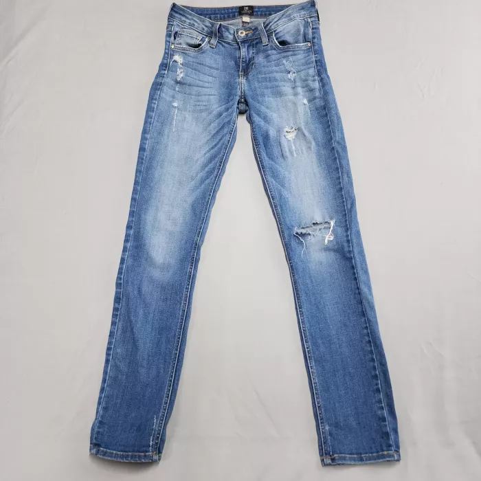 Just Black Womens Jeans Size 26 Blue Distressed Skinny Stretch Denim Low Rise - Front