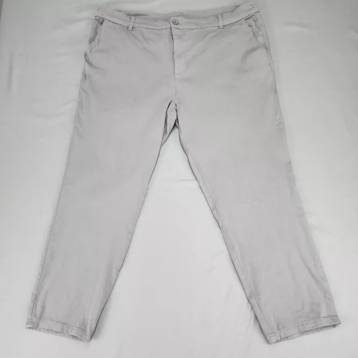 Kut from the Kloth Fab Ab Ankle Trouser Pants Plus Size 20W Light Gray Stretch - Front