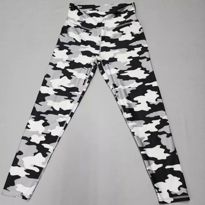 Kyodan Womens Size M High Rise Camo Leggings Compression Stretch Activewear - Front