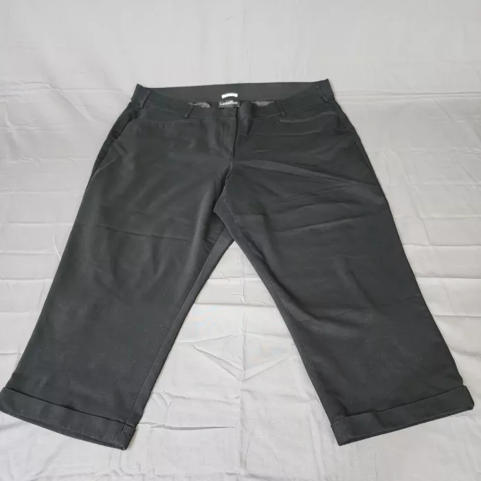Lane Bryant The Modernist Black Capri Pants Plus Size 22 High Rise Stretch - Front