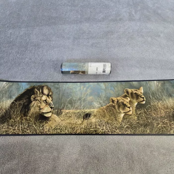 Lion Wildlife Savanna Wallpaper Border Prepasted Solid Vinyl New Sealed - Main