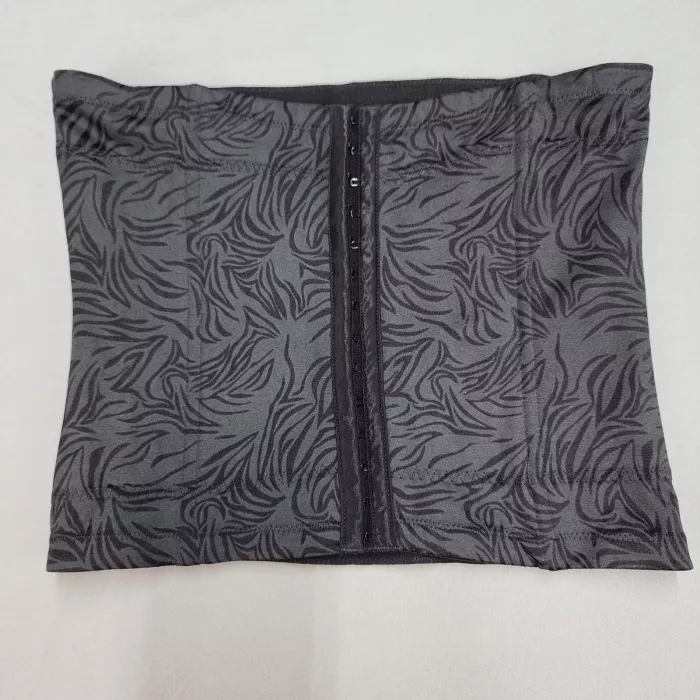 Maidenform Women's Size L Black Animal Print Waist Trainer Cincher Shapewear - Front