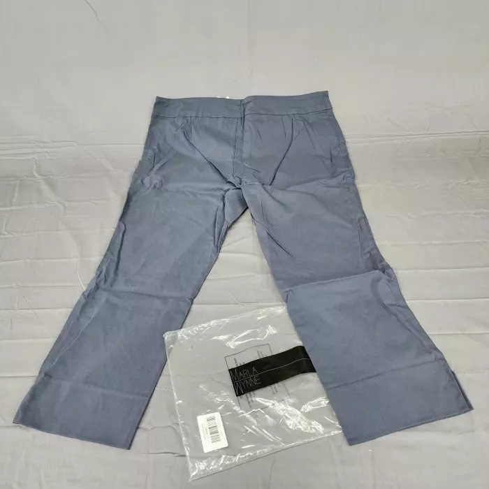 Marla Wynne Womens Plus 22W Ombre Blue Cropped Pants Pull On Elastic Waist - Front