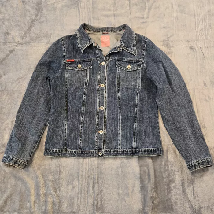 Monte Carlo Polo & Jockey Club Jean Jacket Women's Medium Blue Denim Trucker M - Front