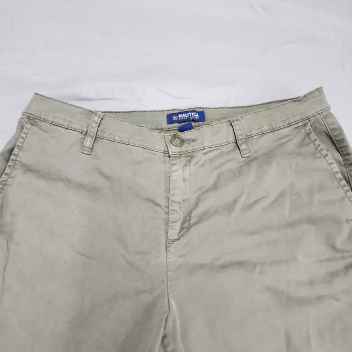 Nautica Jeans Company Womens Size 8 Green Ankle Pants Cotton Tencel Stretch - Main