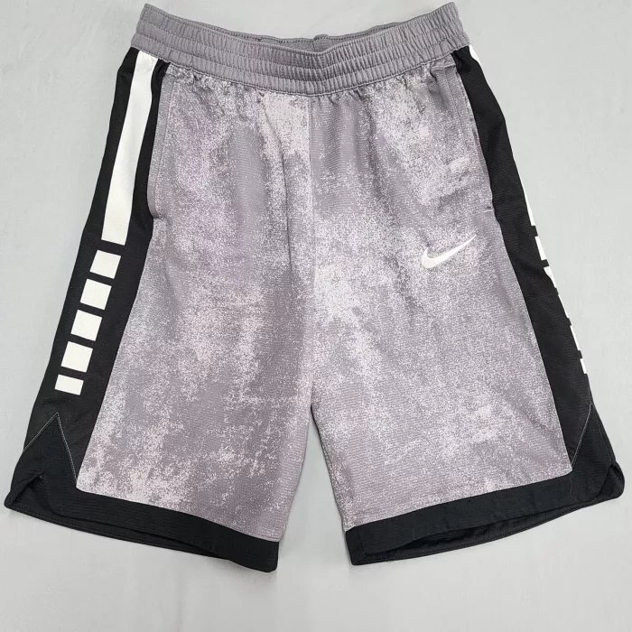 Nike Boys XL Gray Athletic Shorts Dri-Fit Elastic Waist Drawstring Pockets - Front