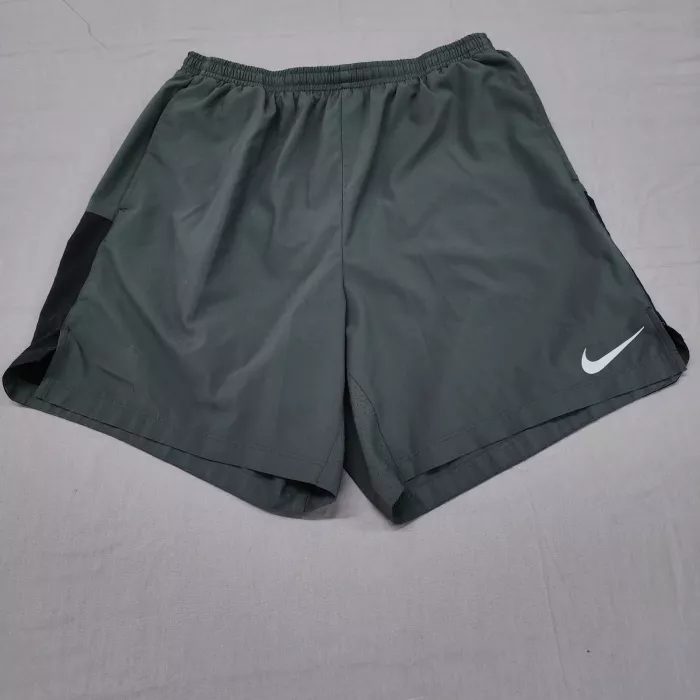 Nike Dri Fit Mens XL Dark Gray Athletic Running Shorts Mesh 7 Inseam Pockets - Front
