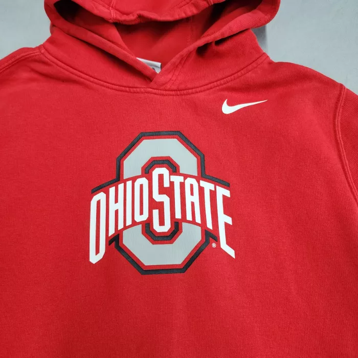 Nike Ohio State Buckeyes Boys XL Red Pullover Hoodie Sweatshirt Fleece - Main