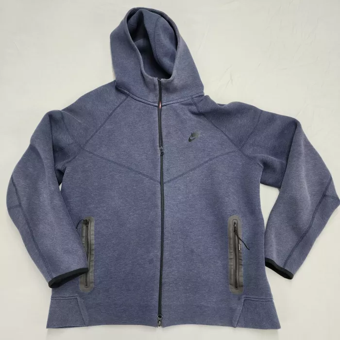 Nike Tech Fleece Full Zip Hoodie Men's XL Navy Blue Sweatshirt - Front
