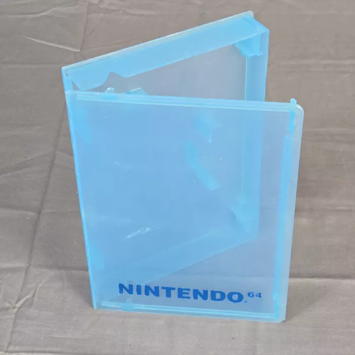 Nintendo 64 N64 Plastic Protective Game Cartridge Case Translucent Blue - Front