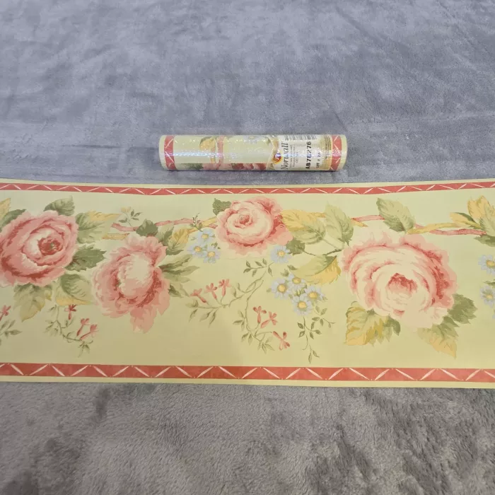 Norwall Country Floral Wallpaper Border Prepasted Vinyl Textured New Sealed - Main