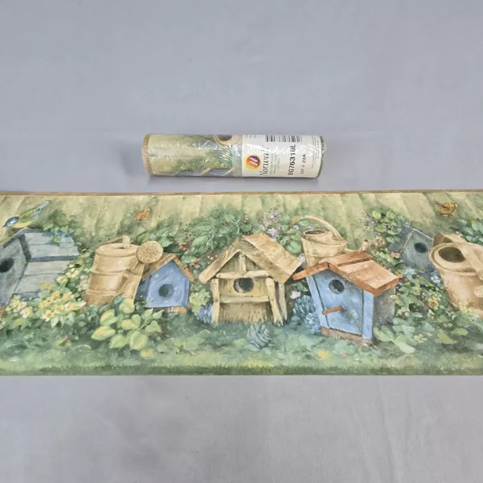 Norwall Country Garden Floral Wallpaper Border Prepasted Vinyl New Sealed - Main