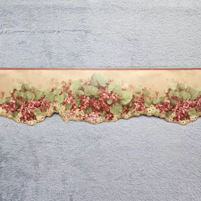 Norwall Traditional Floral Multicolor Wallpaper Border Pre-Pasted Die-Cut - Main