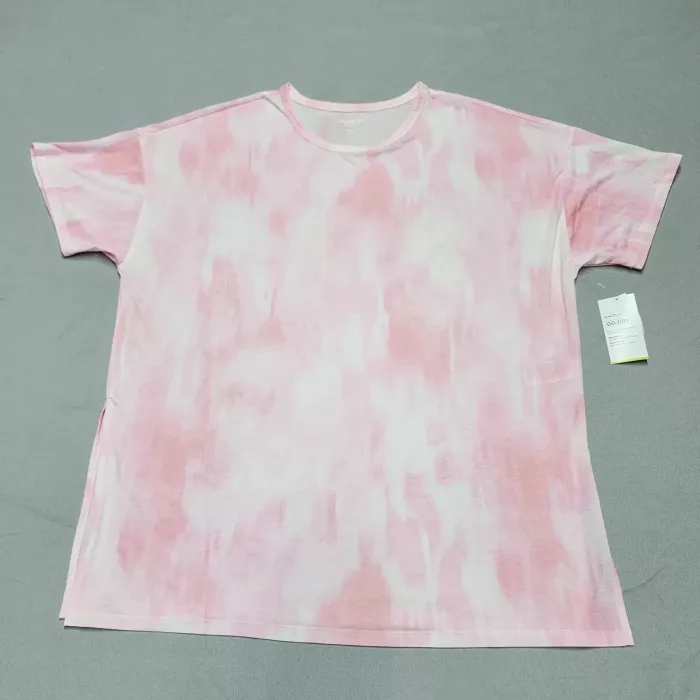 Old Navy Active Womens L Pink Tie Dye T-Shirt Short Sleeve Go Dry Relaxed - Main