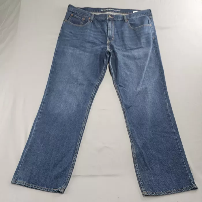 Old Navy Mens Jeans 42x32 Actual 44x30 Regular Straight Medium Wash Blue Denim - Front