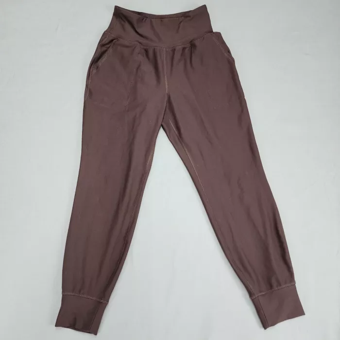 Old Navy Powersoft High Rise Jogger Pants Women's M Brown Go-Dry Active - Front