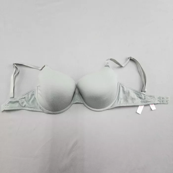 PINK Victoria's Secret Women's Bra Underwire Padded Light Green Size 34 DD - Front