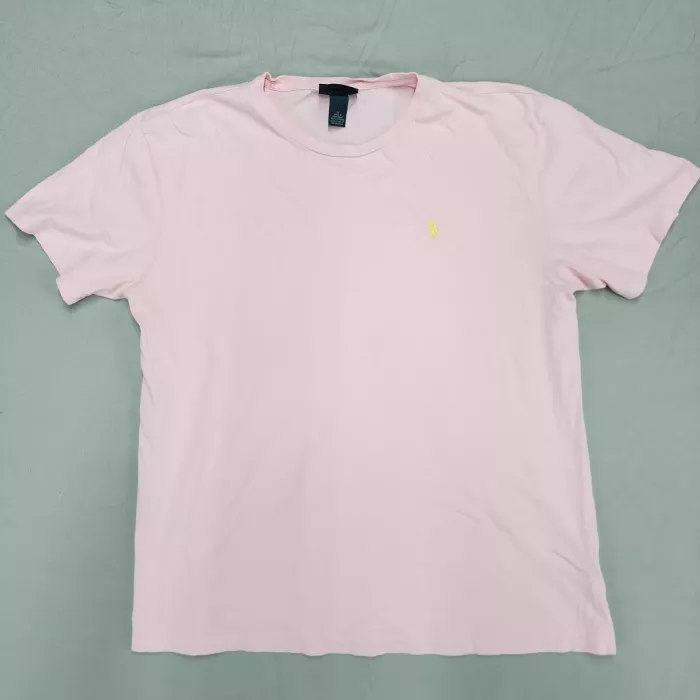 Polo Ralph Lauren Men's T-Shirt Size M Light Pink 100% Cotton Jersey Pony Logo - Front