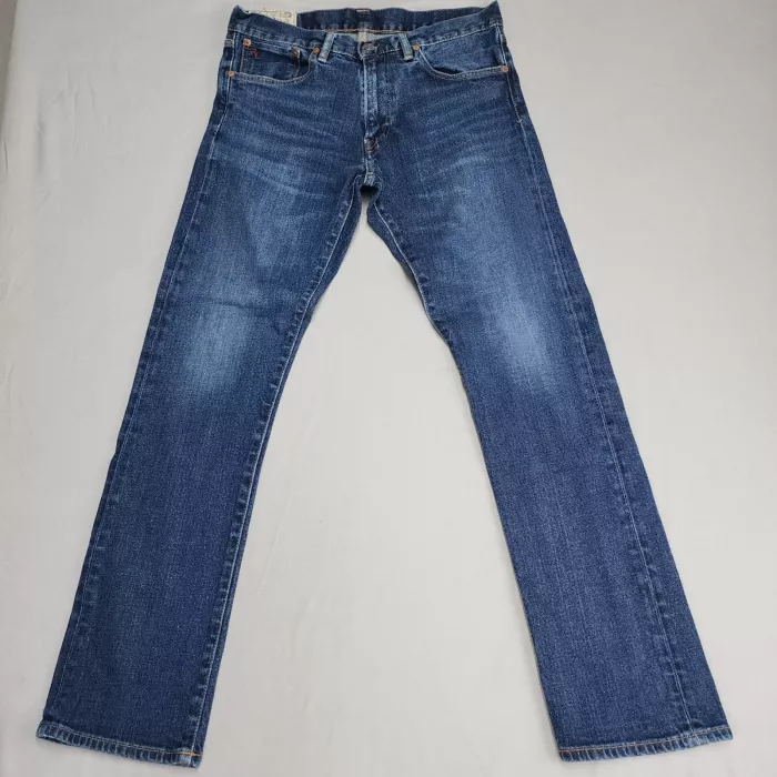Polo Ralph Lauren Mens Jeans 32x30 Blue Slim Stretch Elliot Wash Mid Rise - Front