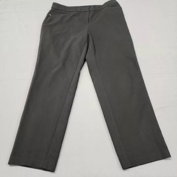Rafaella Womens Size 10 Black Curvy Fit Pull On Dress Pants Stretch Mid Rise - Front