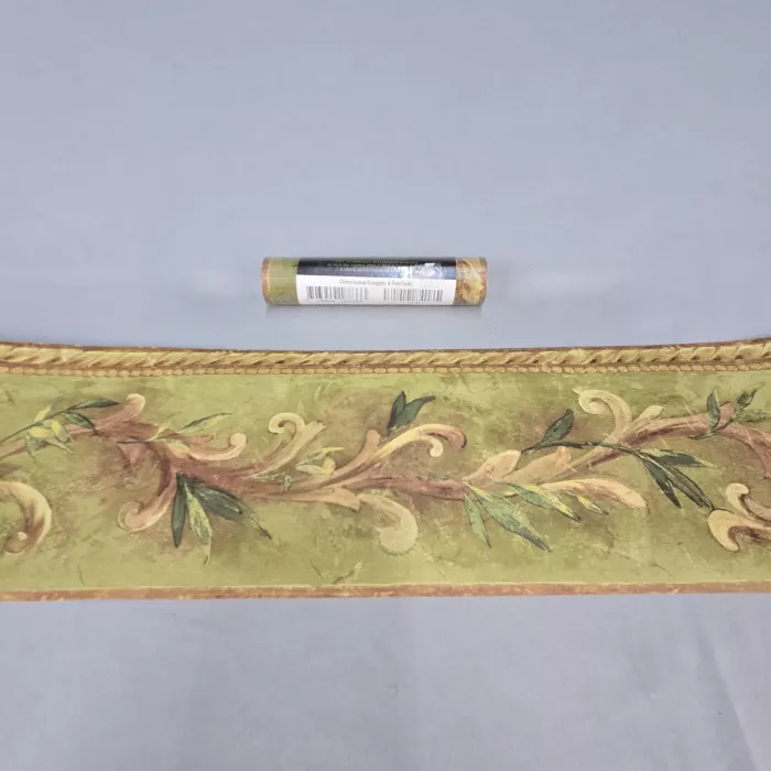 S.A. Maxwell Archipelago Green Botanical Wallpaper Border Prepasted New - Main