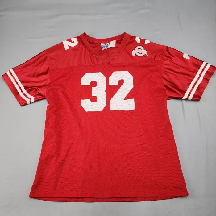 Sport Attack Ohio State Buckeyes 32 Football Jersey Mens Size L Red Mesh - Front