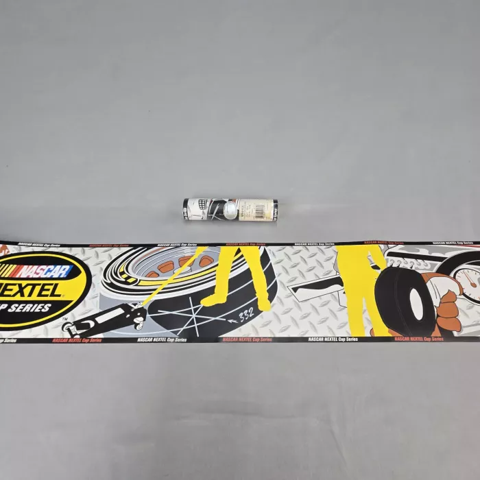 Springs NASCAR Nextel Cup Wallpaper Border Prepasted Vinyl Yellow Black New - Main