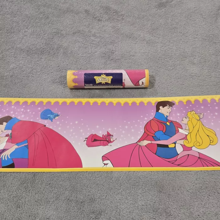 Sunworthy Disney Princess Sleeping Beauty Wallpaper Border Prepasted Vinyl New - Main