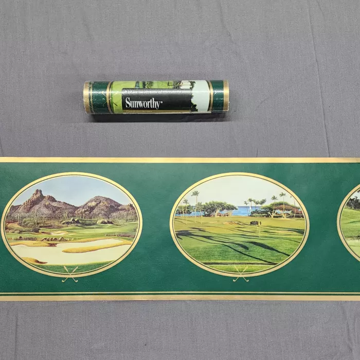 Sunworthy Golf Course Green Wallpaper Border Prepasted Vinyl New Sealed - Main