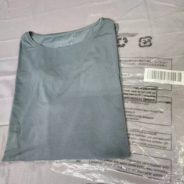 Susan Graver Modern Essentials Liquid Knit Top Womens 3X Iron Grey 3/4 Sleeve - Main