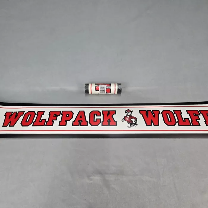 Teamworks NC State Wolfpack Red Black Wallpaper Border Prepasted New Sealed - Main