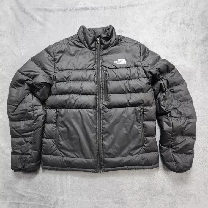 The North Face Aconcagua 2 Jacket Men's Medium Black Down Puffer Coat Insulated - Front