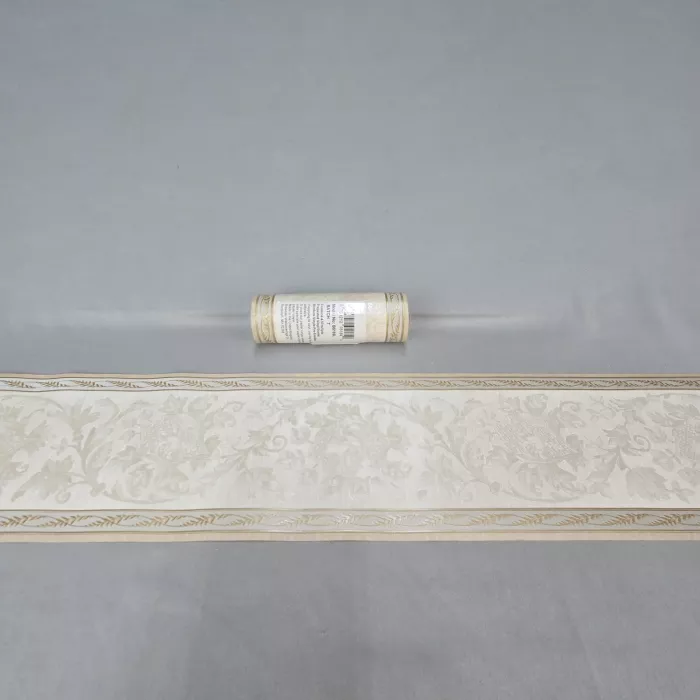 Unbranded Floral Beige Wallpaper Border Pre-pasted Vinyl Textured New - Main