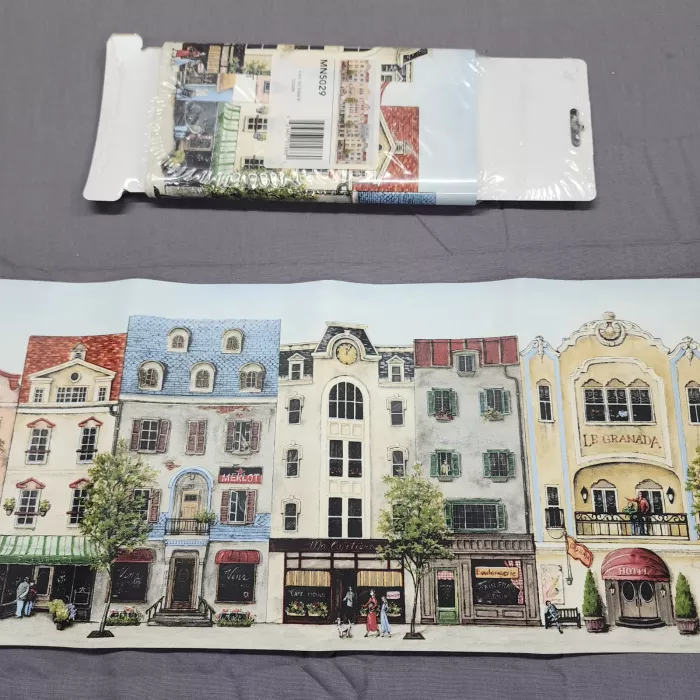 Unbranded French Country Scenic Multicolor Wallpaper Border Prepasted Vinyl New - Main