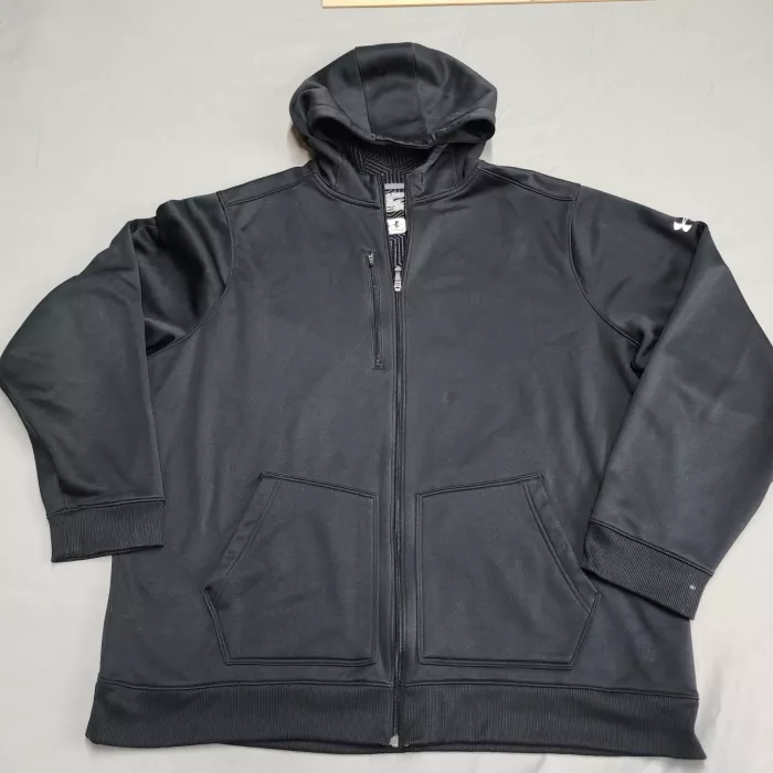 Under Armour Mens 3XL Black Full Zip Hoodie ColdGear Infrared Loose Fit - Front
