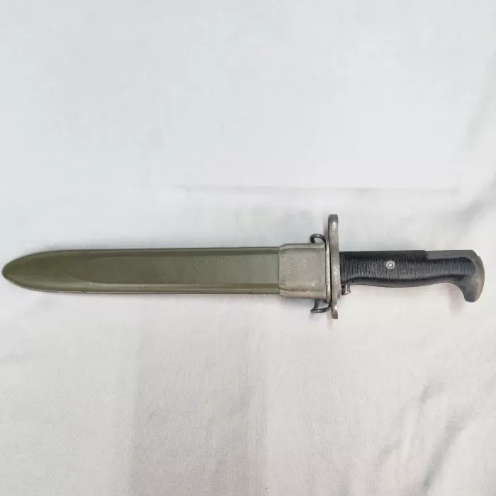 US 1942 Military Bayonet with Scabbard U.C. Utica PAL-MOD WWII Complete - Front