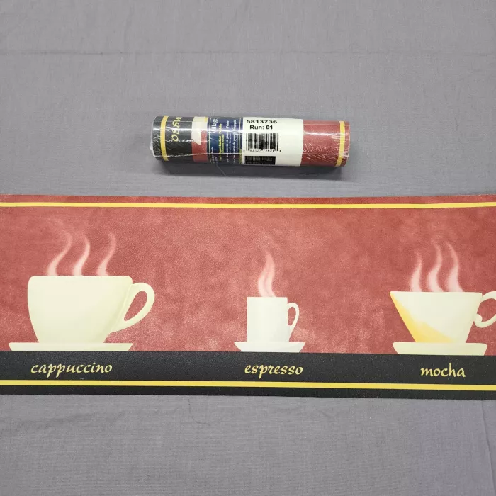 Village Coffee Cup Multicolor Wallpaper Border New Sealed Prepasted Vinyl - Main