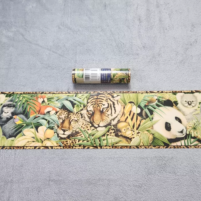 Village Jungle Safari Animal Multi Wallpaper Border Prepasted Vinyl New Sealed - Main