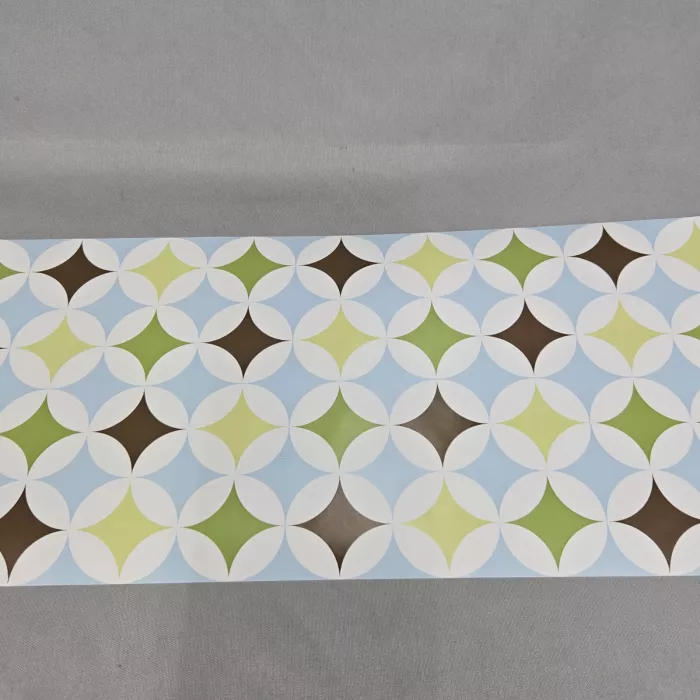 WallPops Tribeca Blue Green Geometric Wallpaper Border New Peel and Stick - Main