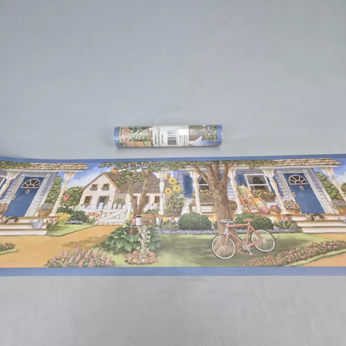 Warner Country Scenic CUP3381 Blue Green Wallpaper Border New Sealed Prepasted - Main