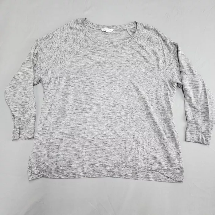 Workshop Republic Clothing Sweater Womens 2X Gray Heathered Pullover Modal - Front