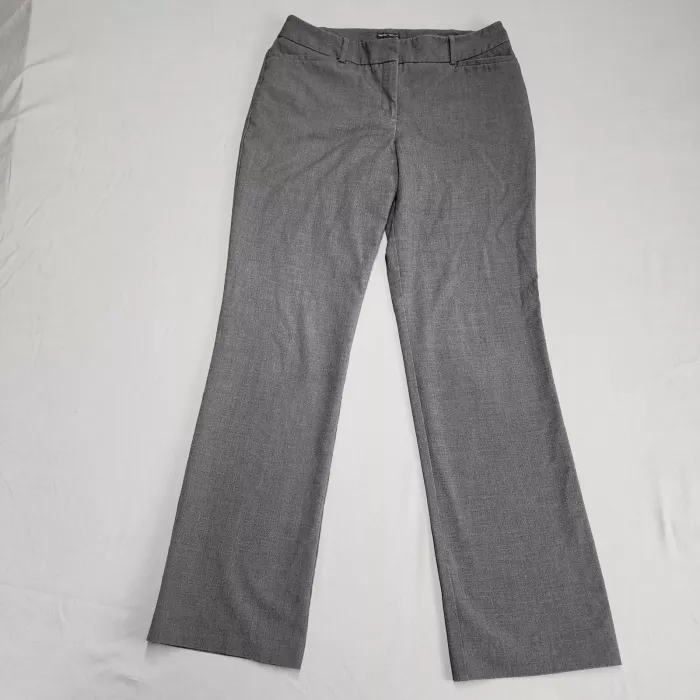 Worthington Womens Size 8 Gray Perfect Trouser Dress Pants Mid Rise Career - Front