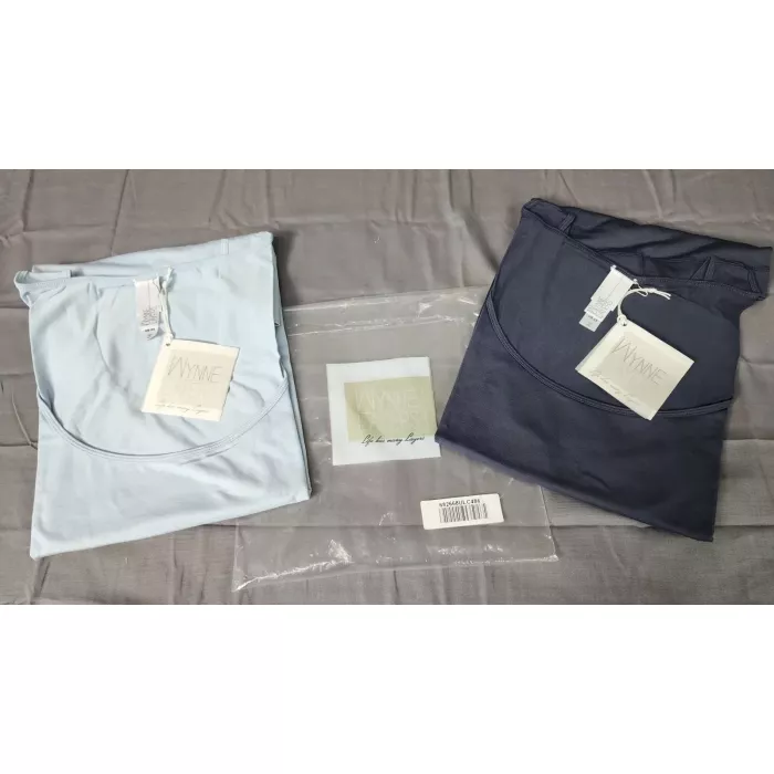 Wynne Layers Women's 3XL Tank Top 2-Pack Blue Gray Scoop Neck Sleeveless Knit - Main