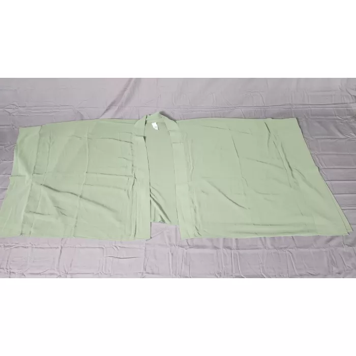 Wynne Layers Womens 3X Plus Sage Green Crepe Open Front Kimono Topper Blouse - Front