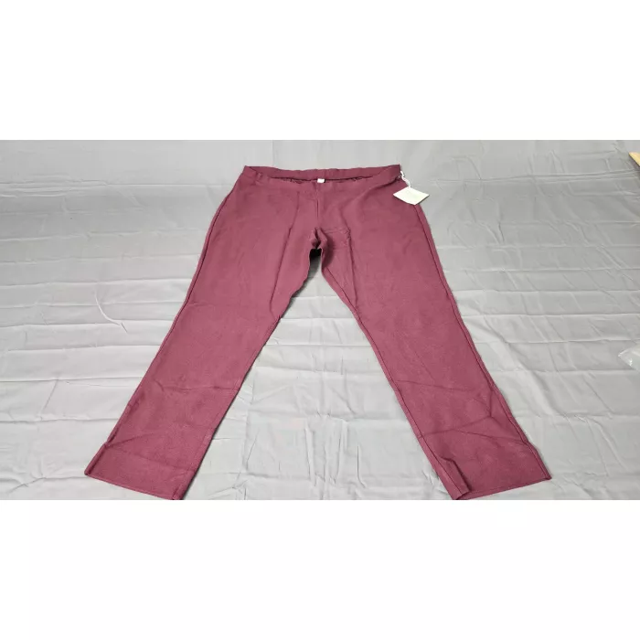 Wynne Layers Womens Pants 2X Plus Burgundy Knit High Rise Pull On Stretch NWT - Front