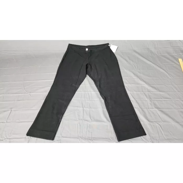 Wynne Layers Womens Plus 1X Black Straight Leg Pull On Stretch Knit Pants New - Front