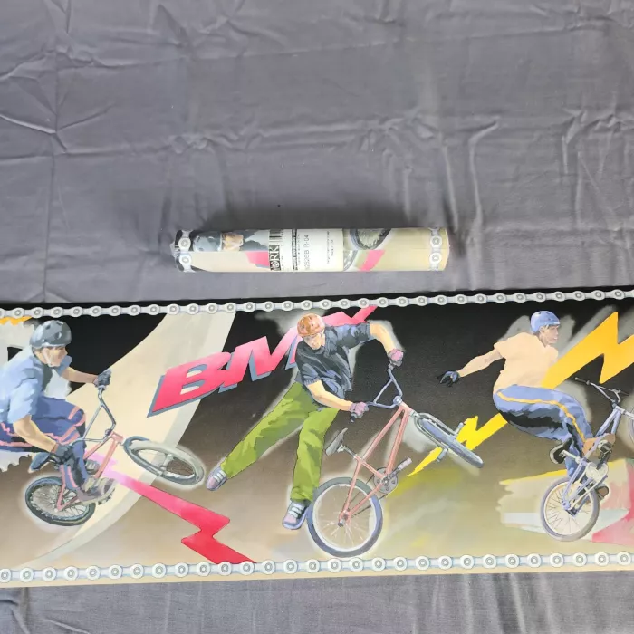 York BMX Bike Wallpaper Border Prepasted Vinyl Retro Boys Bedroom New - Main