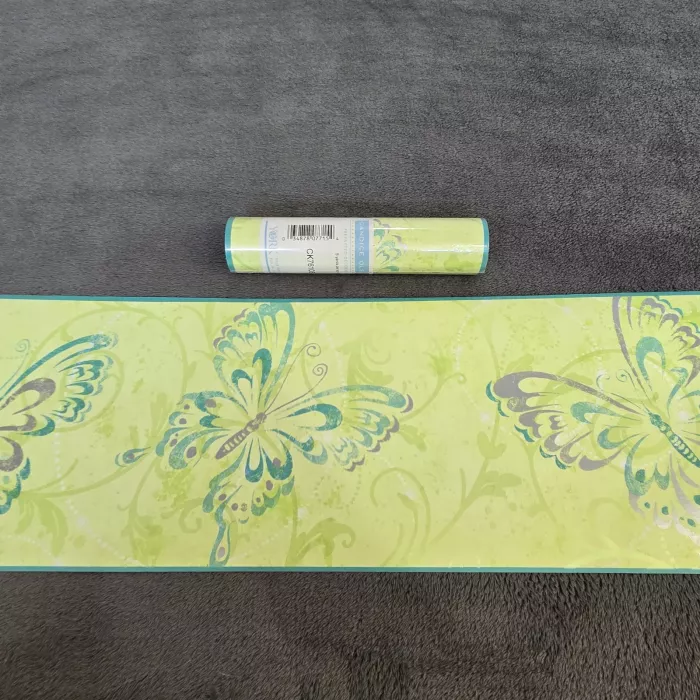 York Candice Olson Butterfly Green Teal Wallpaper Border Prepasted New - Main