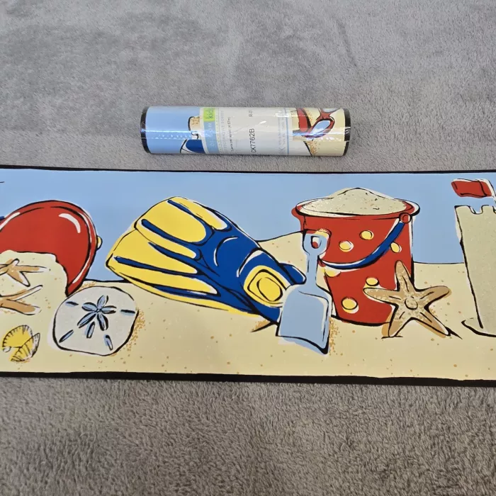 York Candice Olson Kids Beach Wallpaper Border Prepasted Glitter New Sealed - Main