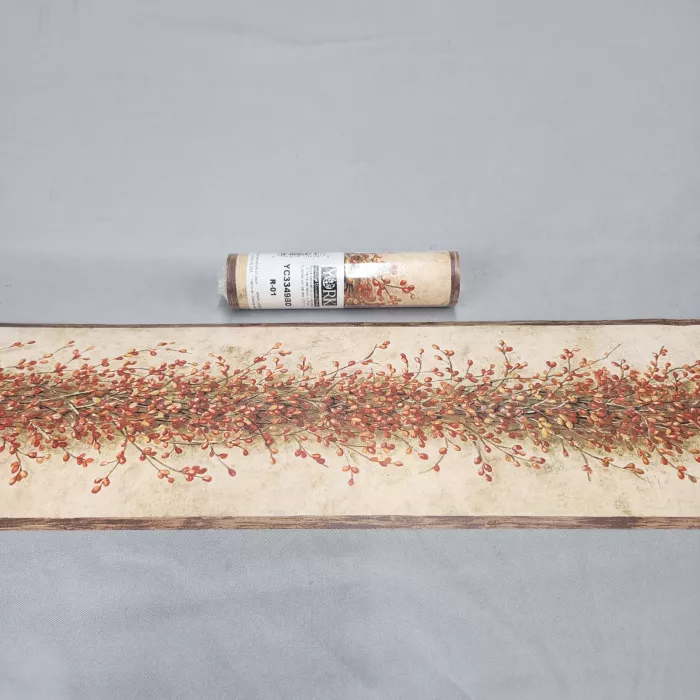 York Country Berry Vine Wallpaper Border Multicolor Prepasted New Sealed - Main